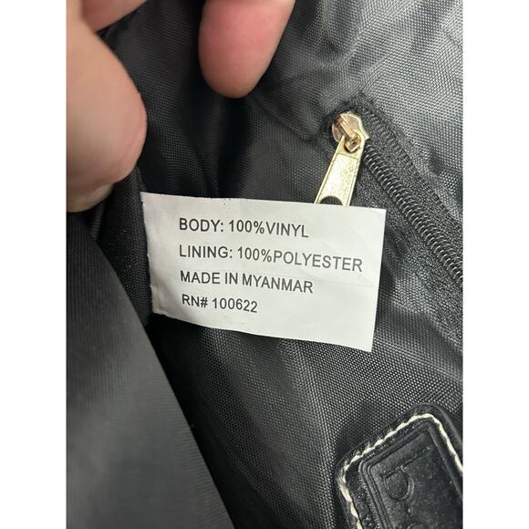 BOC Born Concepts Adjustable Crossbody Purse Black Faux Leather Zip Closure - Picture 9 of 16